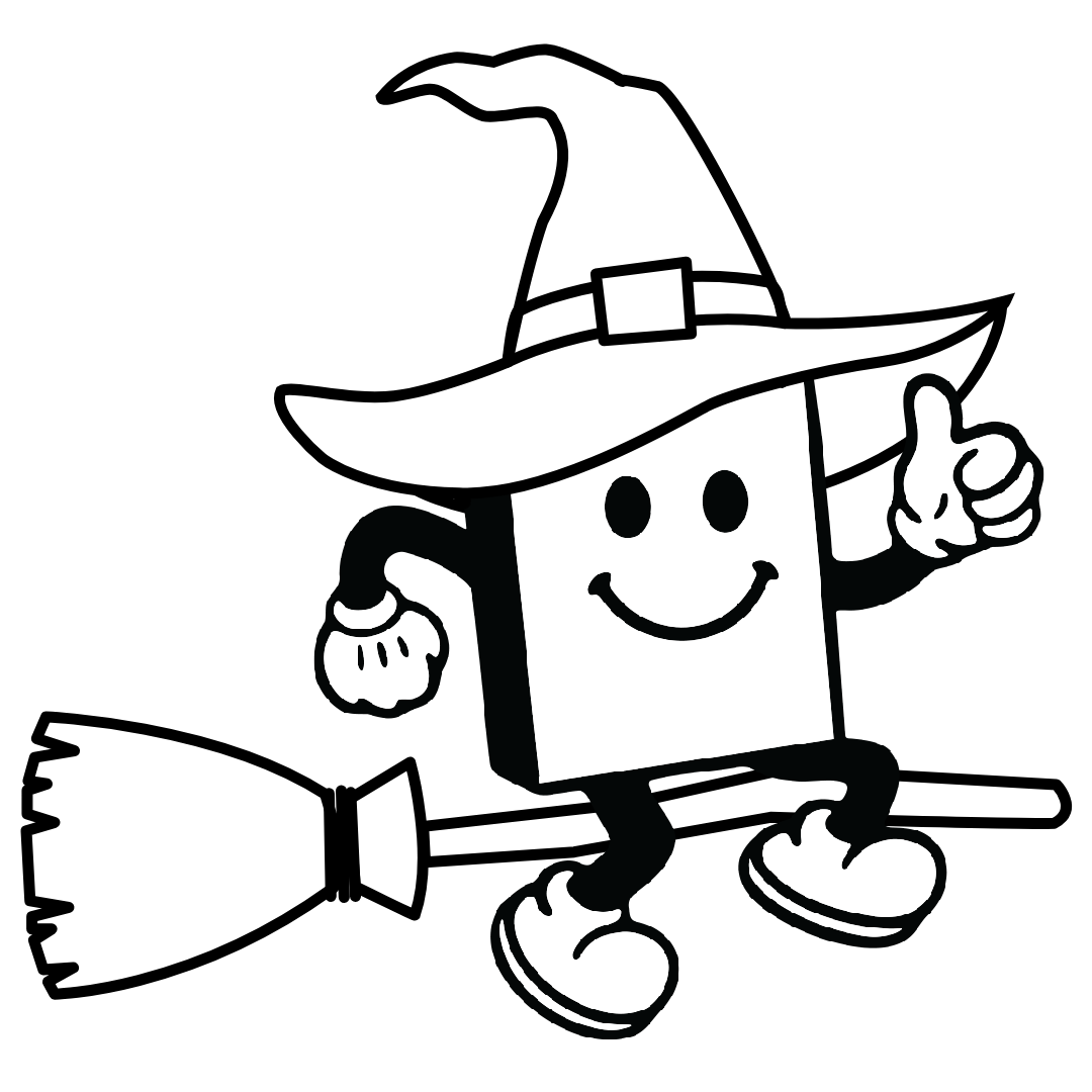 Hamilton Day paper bag character dressed as a witch