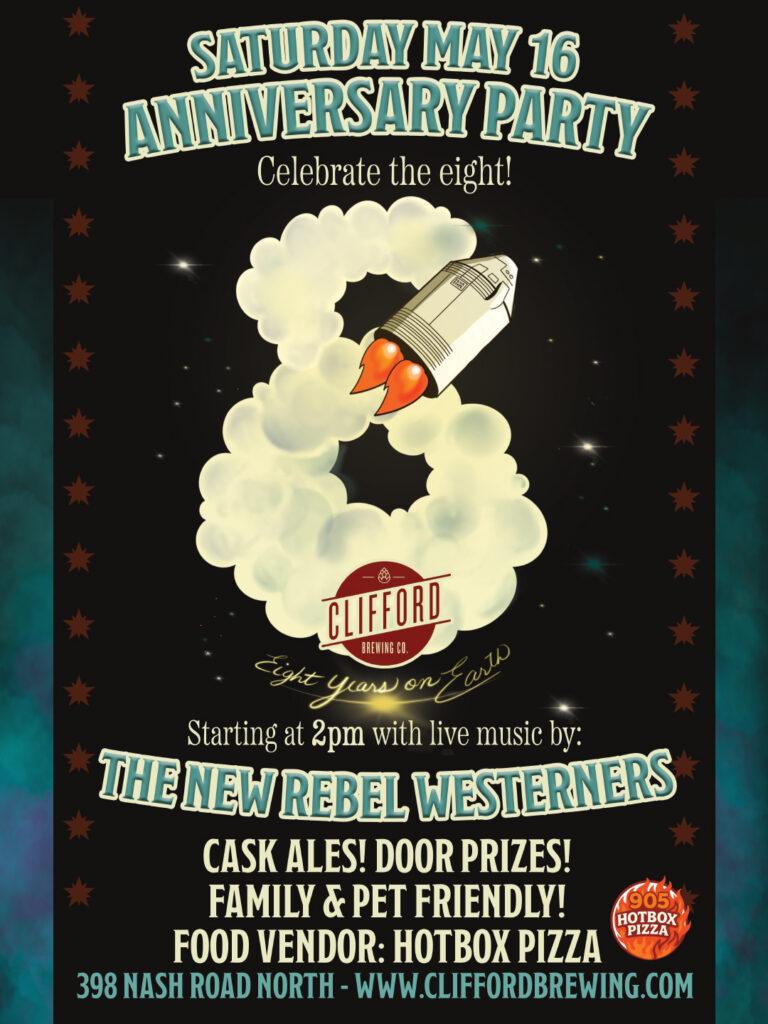 CLIFFORD BREWING: 8 YEAR ANNIVERSARY PARTY!