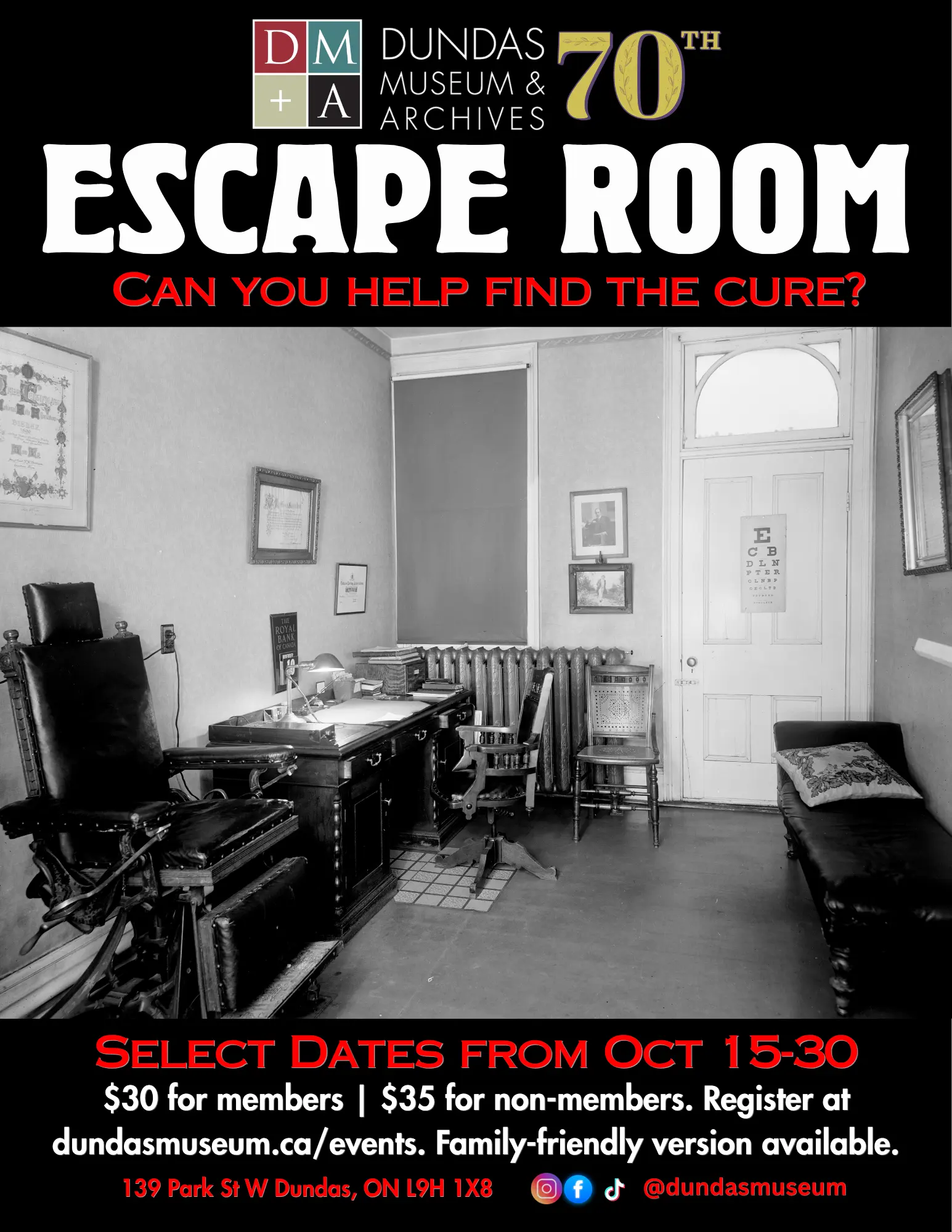 Dundas Museum Escape Rooms 2026: Can You Help Find the Cure?