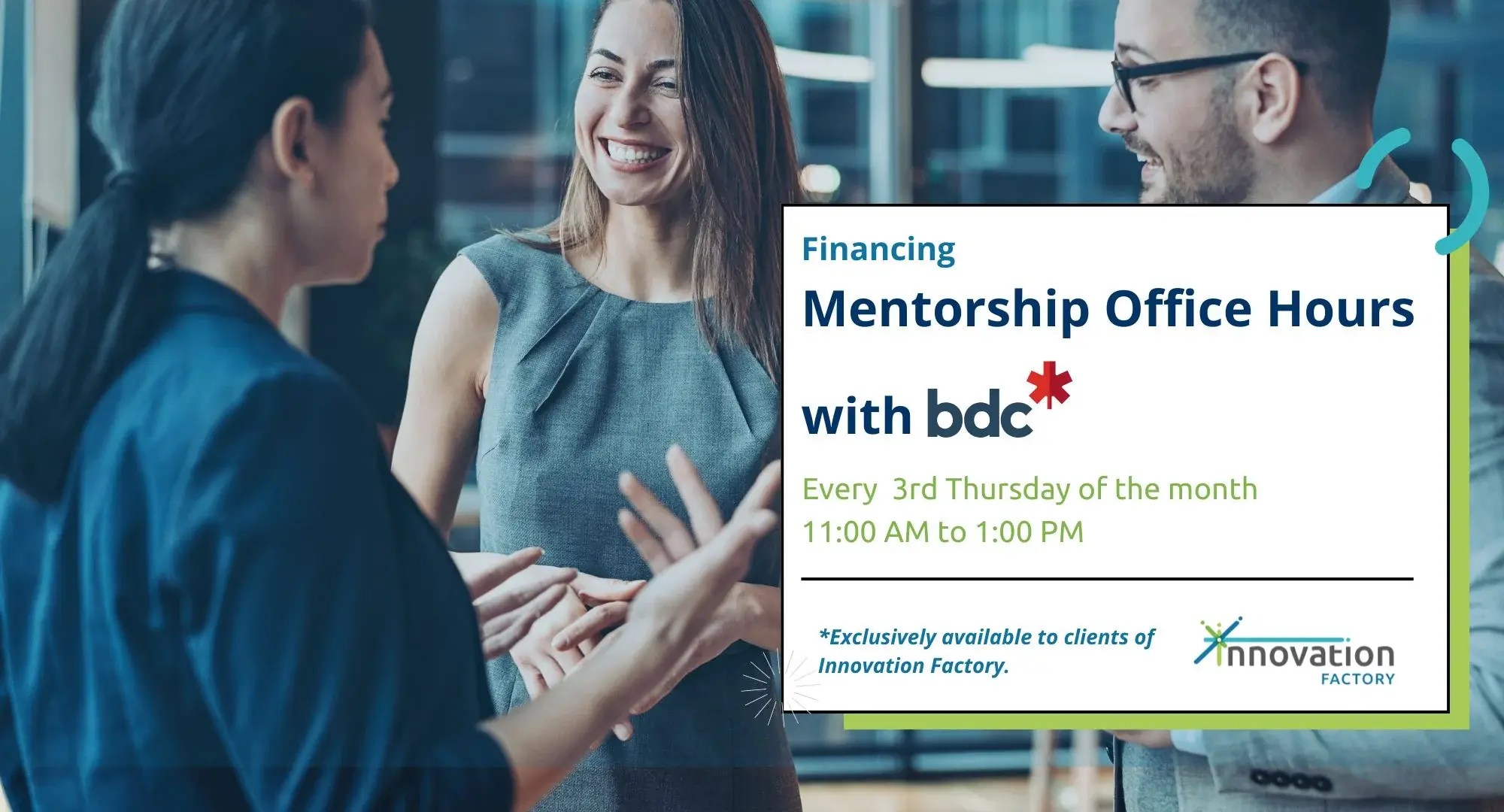 Financing Mentorship – Office Hours with BDC