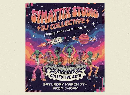 Live DJ's from SYMATTIX STUDIO'S in the Beerhall!