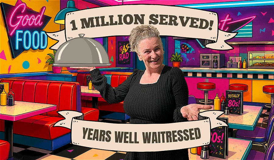1 Million Served- Years Well Waitressed