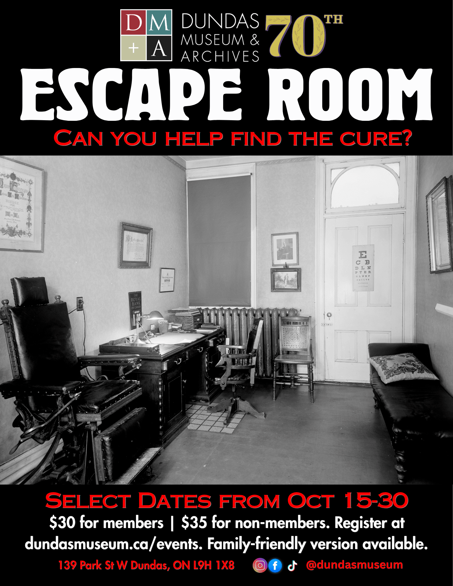 Dundas Museum Escape Rooms 2026: Can You Help Find the Cure?