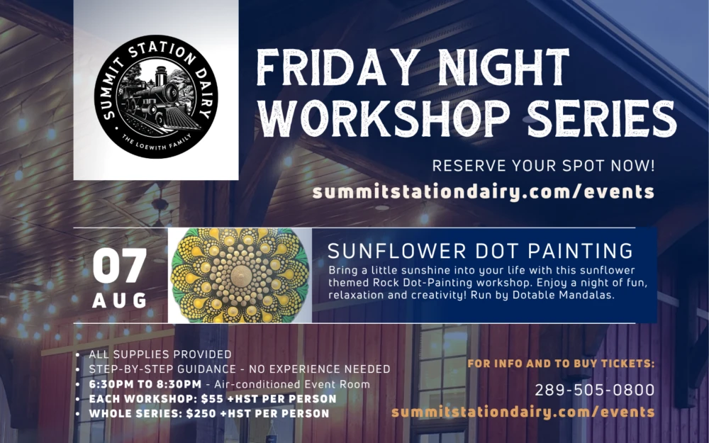 Friday Workshop Series: Sunflower Dot Painting