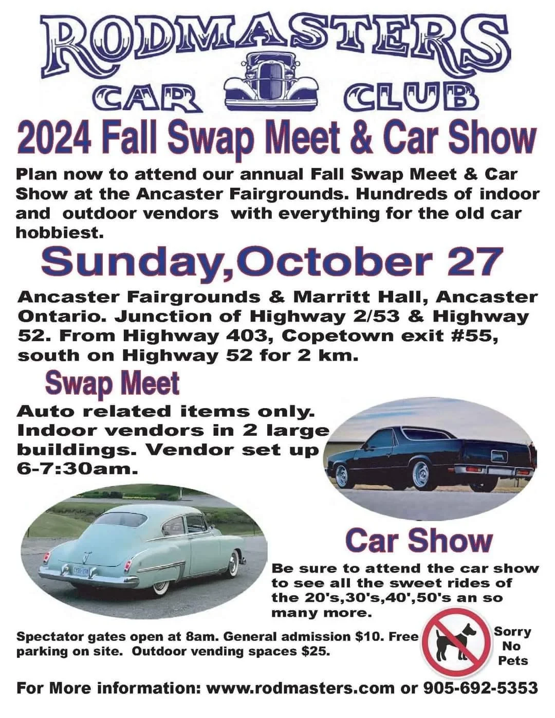 Rodmasters Fall Swap Meet
