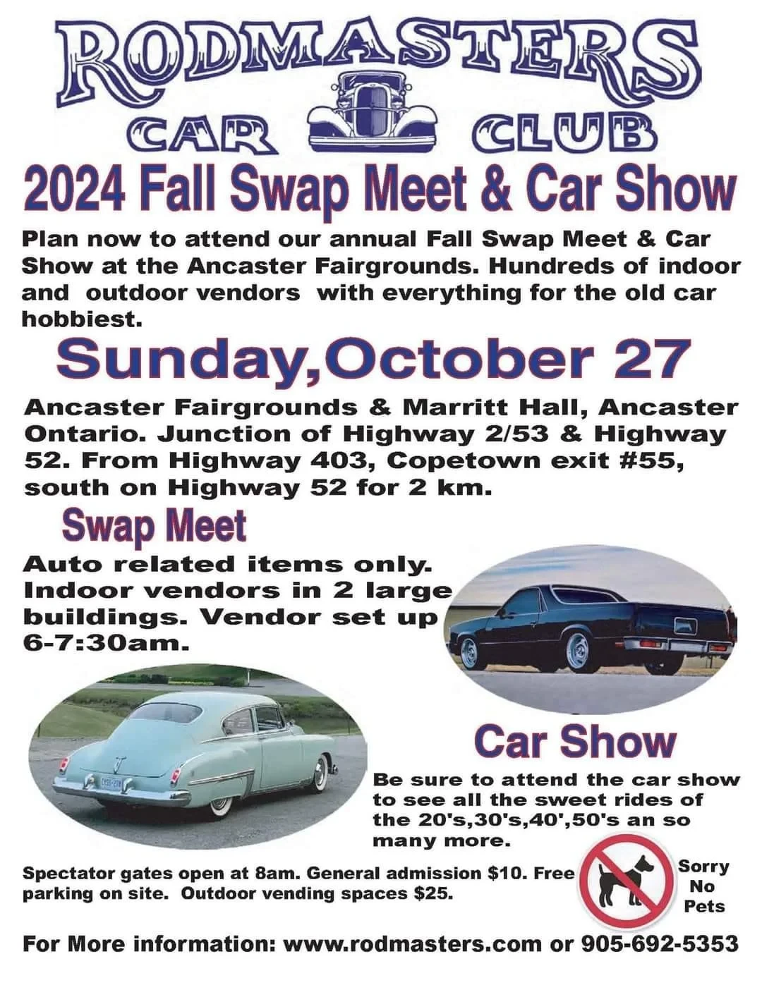 Rodmasters Fall Swap Meet