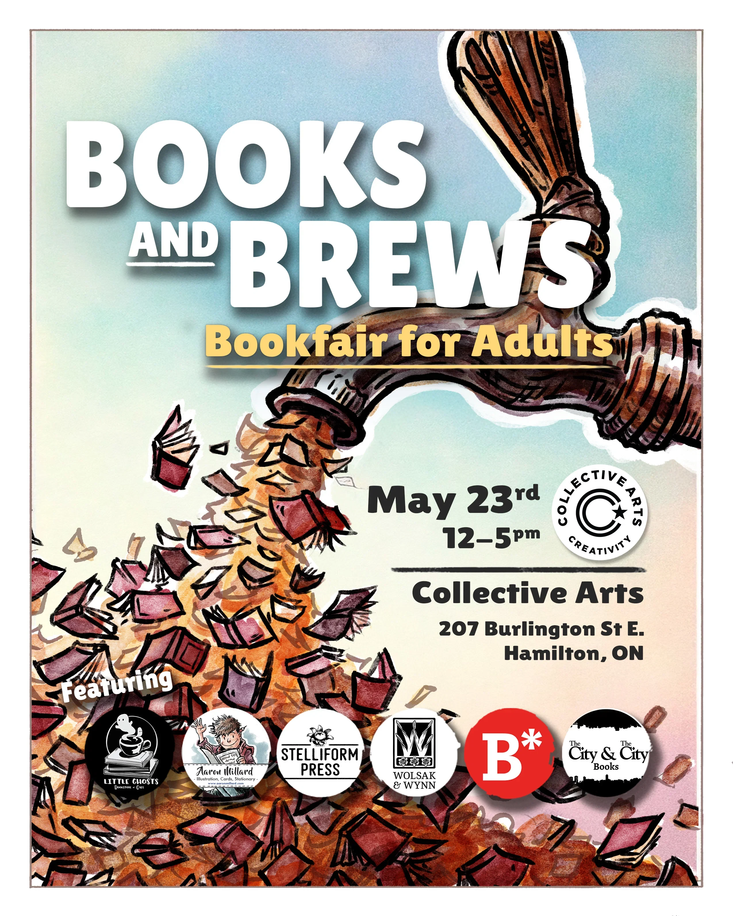 Books & Brews in Collective Arts Beerhall